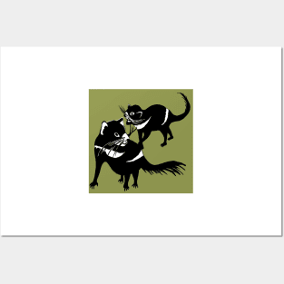 Pair of Tasmanian Devils Endangered Posters and Art